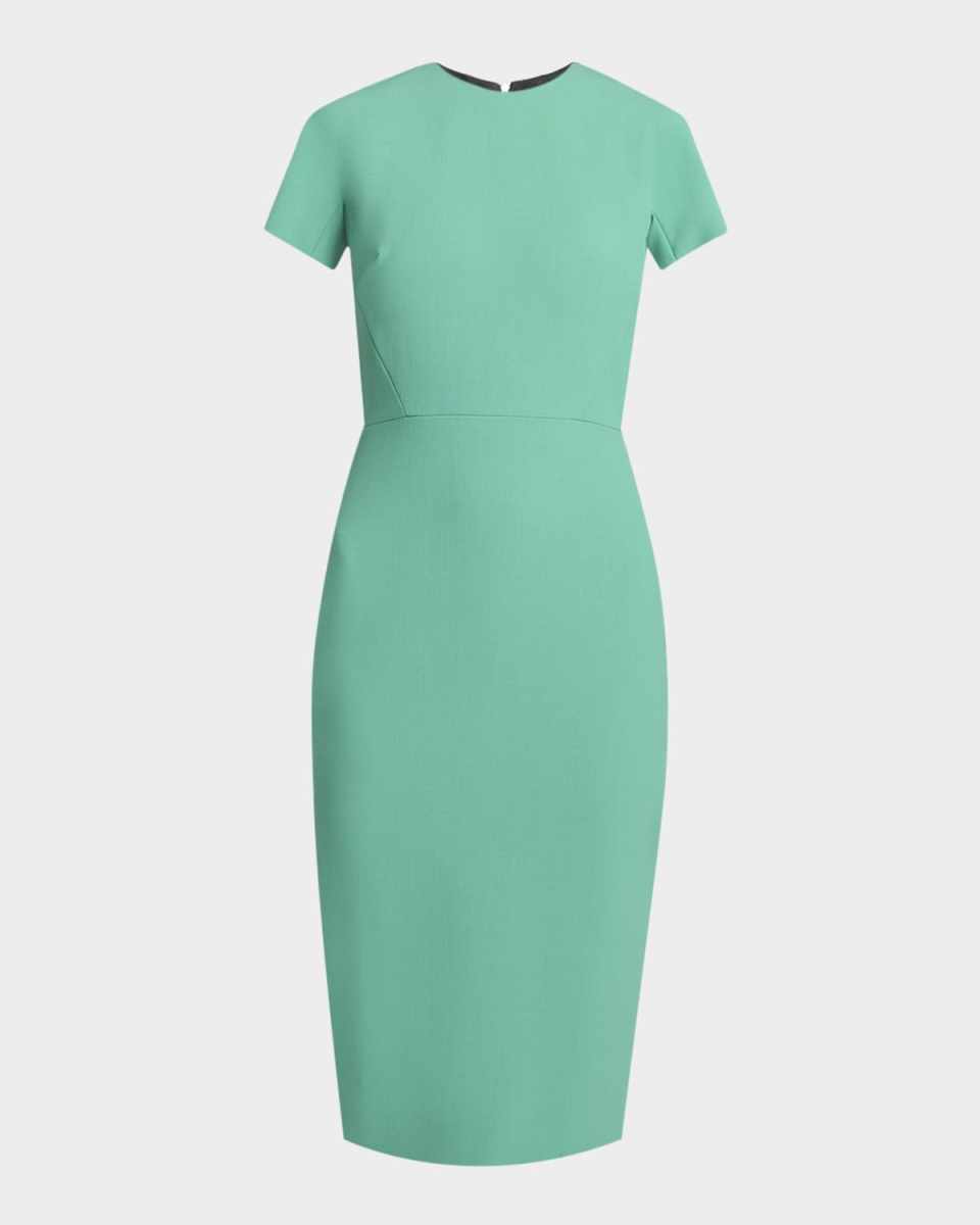 Fitted Wool Midi Dress